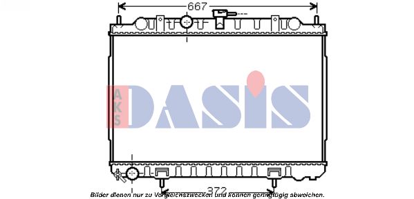 AKS DASIS Радиатор, охлаждение двигателя 070118N